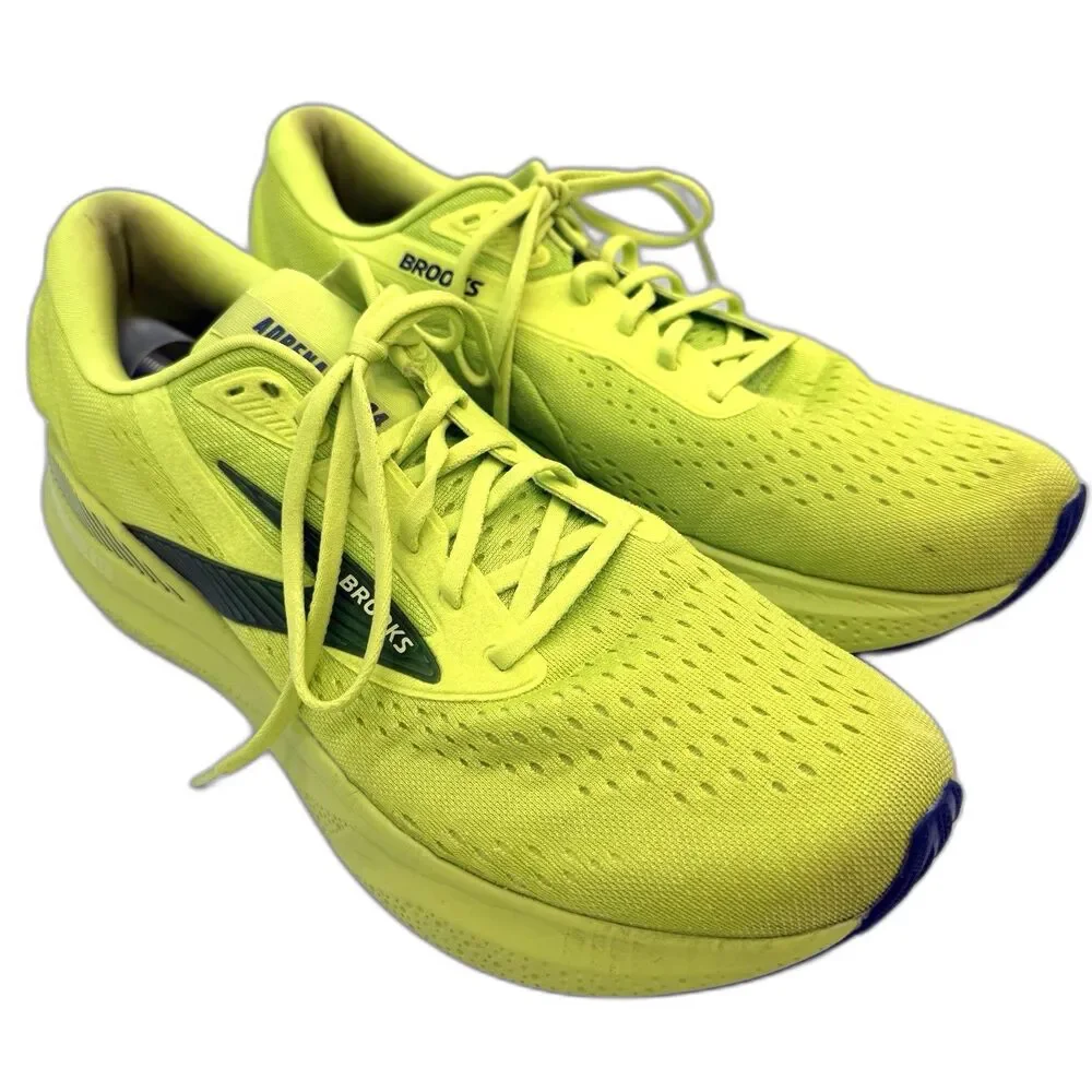 Brooks Adrenaline GTS 24 Men's Size 14D Acid Lime Sunny Lime Running Shoes